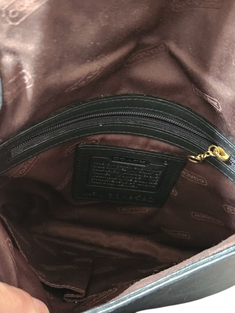 Vintage Coach Purse Shoulder Legacy Slim Black Leather Flap Crossbody 9592 EUC - Picture 11 of 12